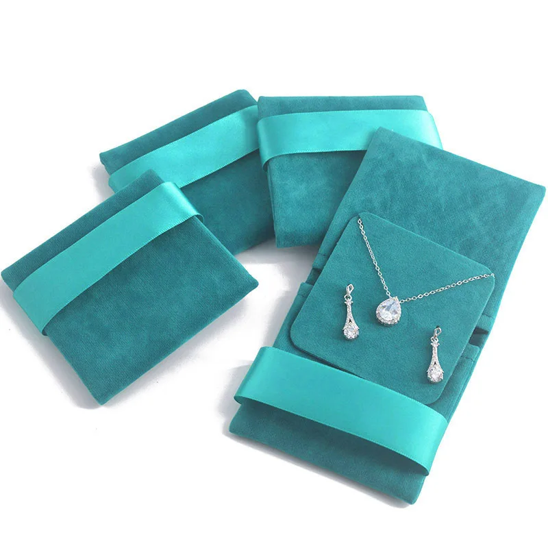 Fashion Jewelry Packaging Box Bag Flannel Bag for Ring Bangle Bracelet Necklace Earrings Set Exquisite Packaging Gift
