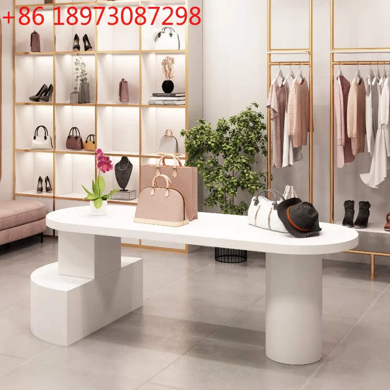 

Display stand Clothing store, bags, shoes, accessories rack, flowing water platform, Nakajima platform, modern and simple