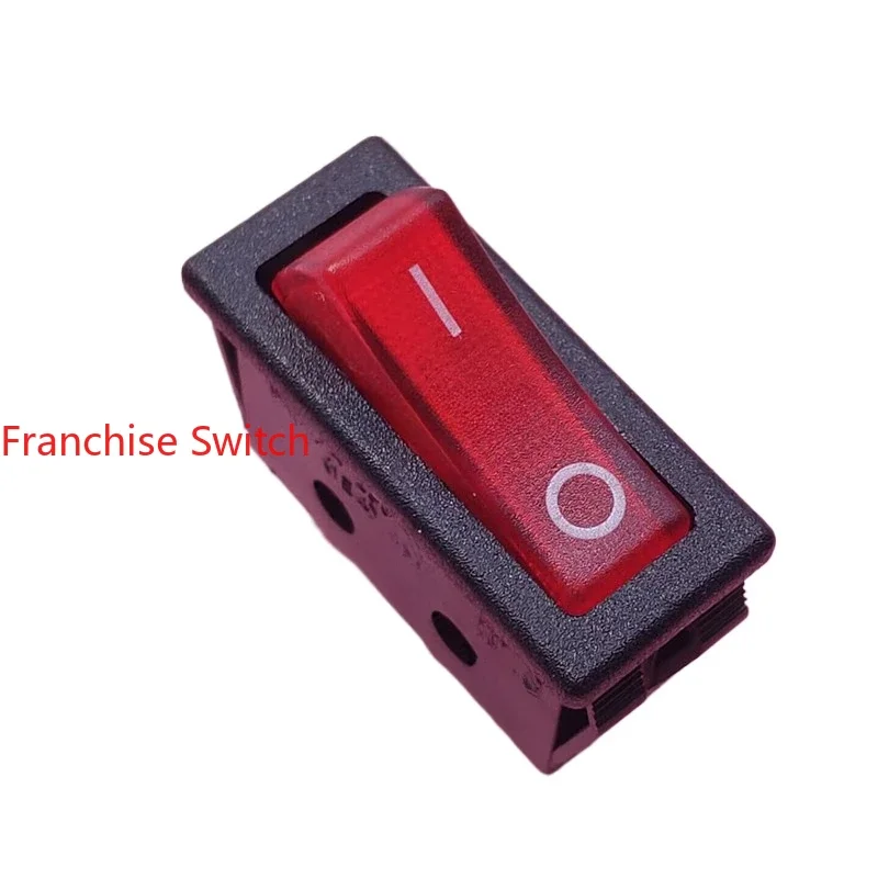 

10PCS R-1 three feet and two gears with red light 16A250V opening size 11X30MM silver touchpoint