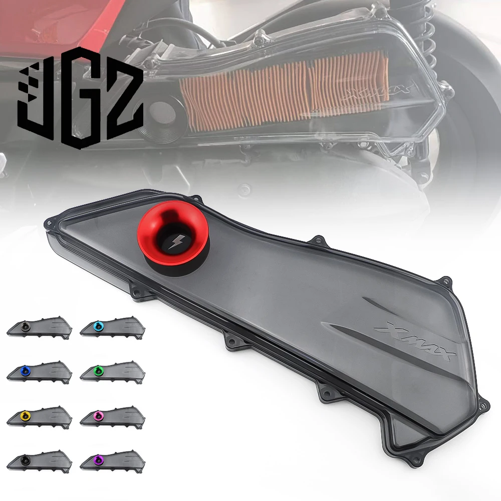 

Motorcycle Air Filter Flat Cover with Air Intake Booster For YAMAHA XMAX300 v1 v2 v3 2017-2025 Accessory
