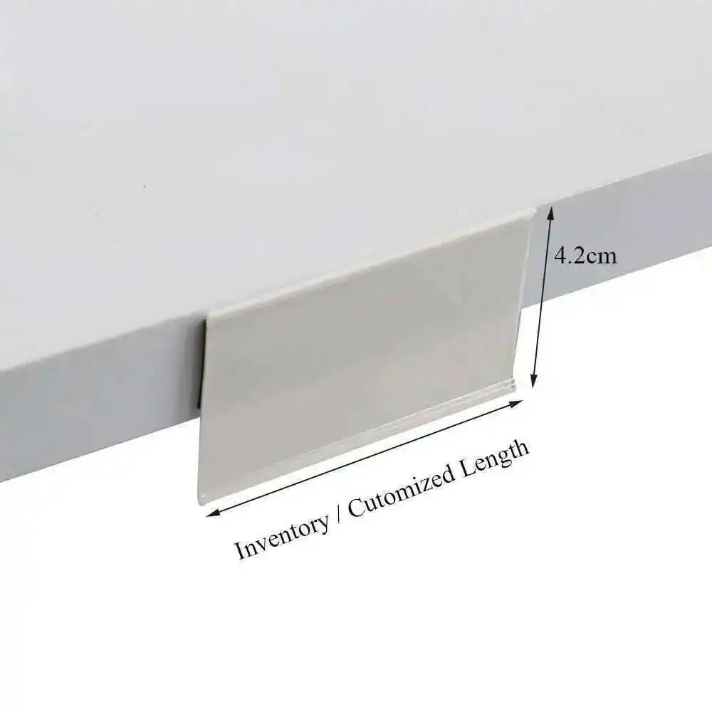 40 Stück Kunststoff-Etikettenhalter, magnetische Regaletikettenhalter, transparente Mini-Preisanzeigehalter, Kartenetikettenhüllen, Dekorationen – Detail 1