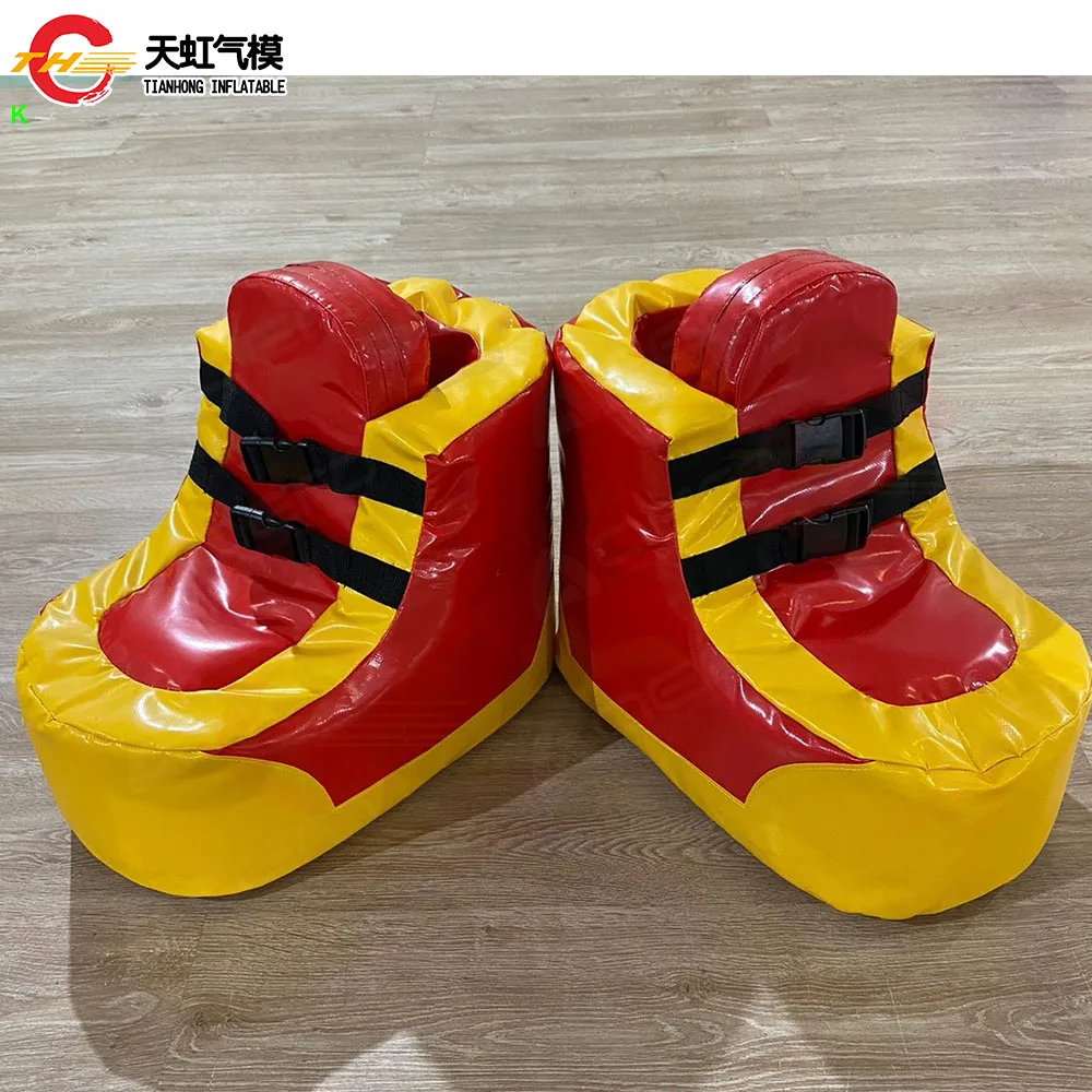 Fast Shipping Giant Boots for Children and Adults Outdoor Team Building Inflatable Speed Shoes Obstacle Games
