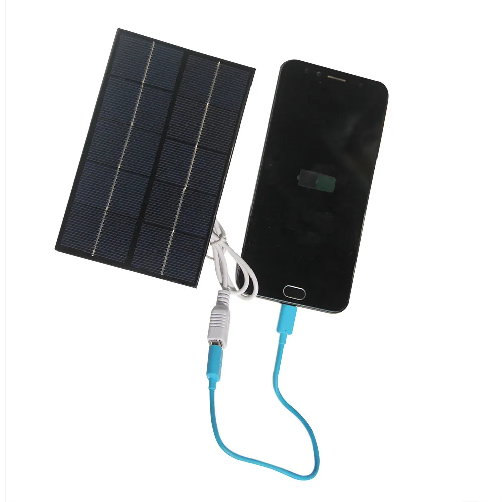 5W 5V Solarpanel aus monokristallinem Silizium mit USB-Ausgang, tragbares DIY-Solarladegerät für Mobiltelefone, ideal zum Campen, 88 x 142 mm (3,46 x 5,59 Zoll). – Detail 1
