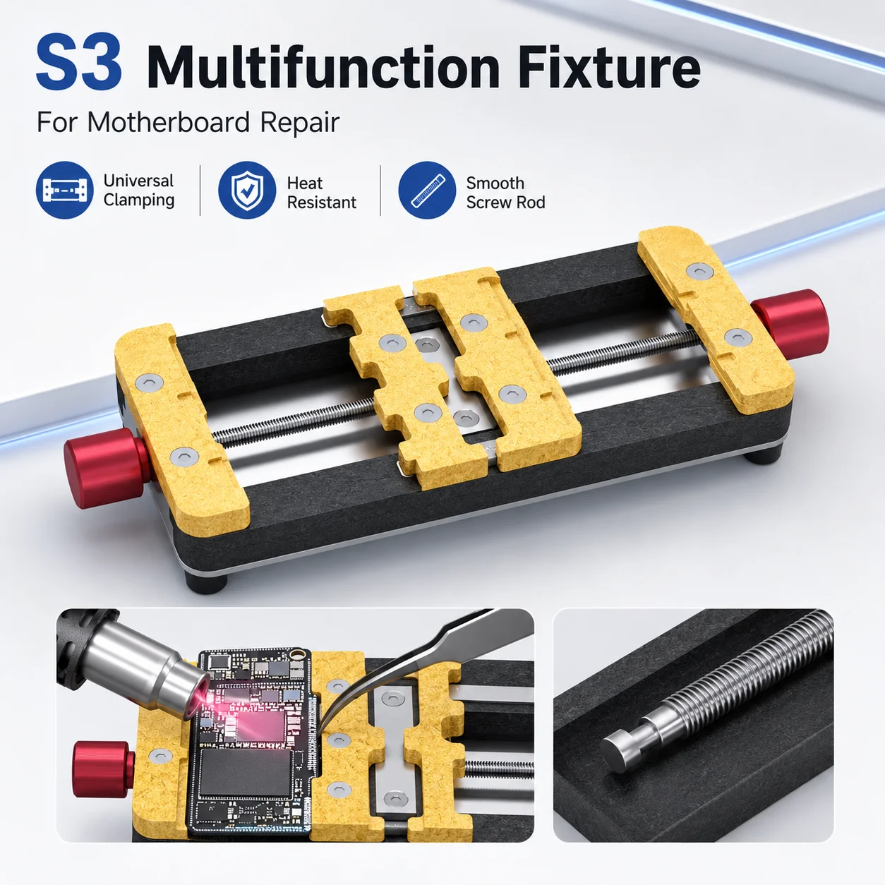 XZZ S3 Multifunction Phone PCB Holder Heat-Resistant Motherboard Clamping Fixture for Desoldering Soldering Repair Tool