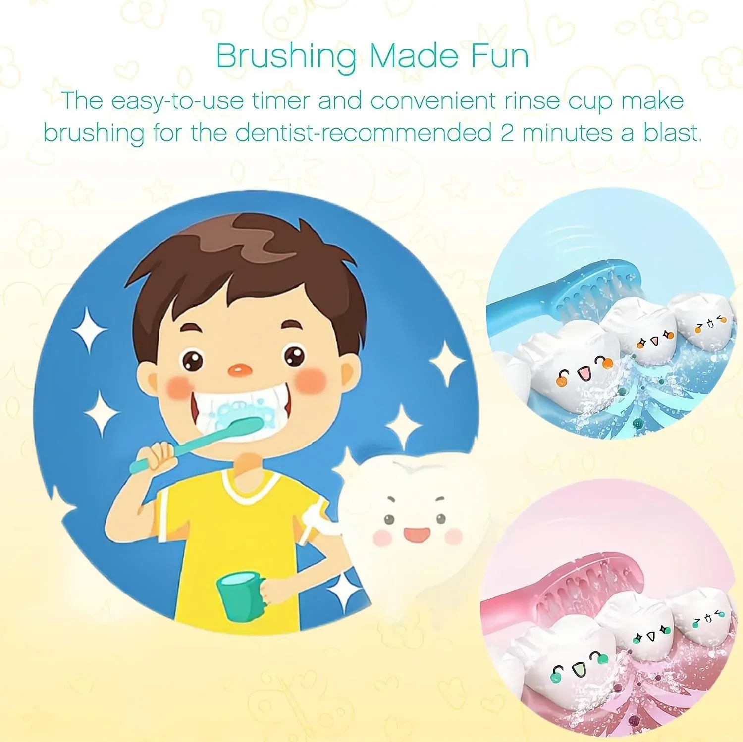 New Arrival Kids Musical Electric Toothbrush Soft Bristles Teaching Tool for 3-8 Year Old Men & Women Factory Private Model