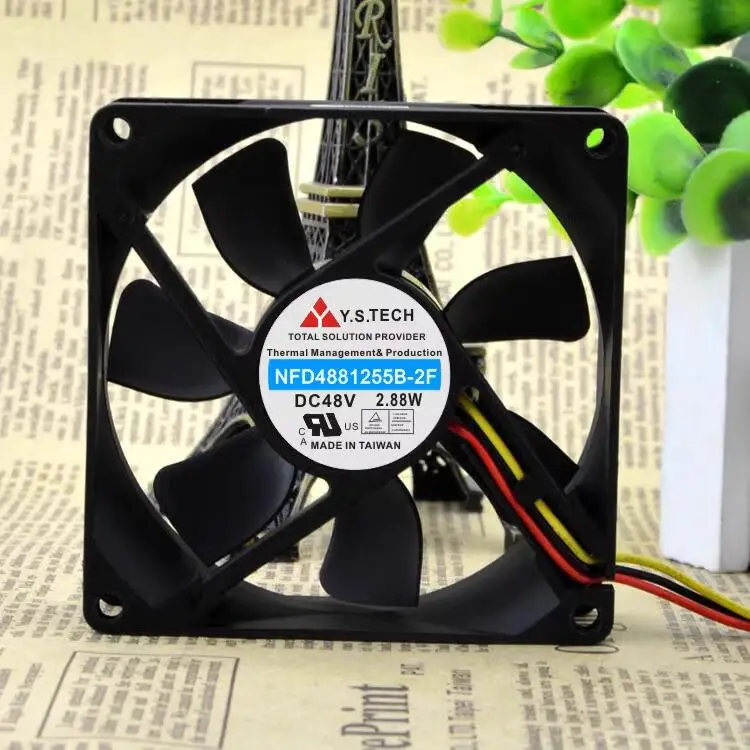 New Cooling Fan For Y. S.TECH NFD4881255B-2F 8CM 8025 48V 2.88W