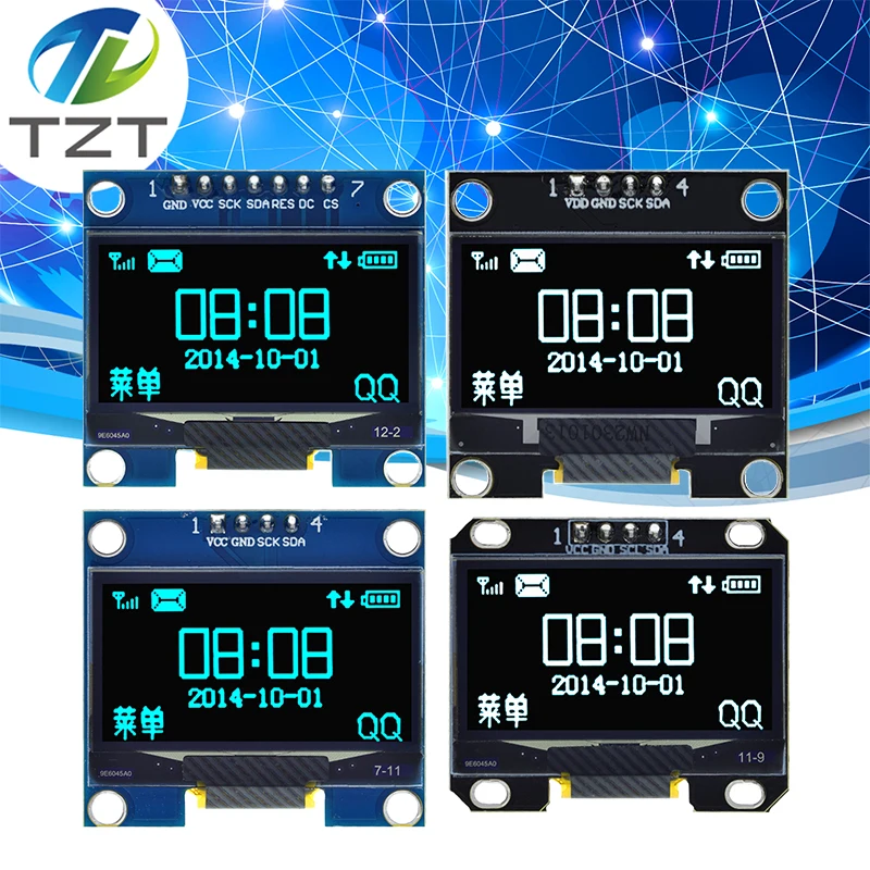 

1.3 inch OLED module SPI/IIC I2C Communicate white/blue color 128X64 1.3 inch OLED LCD LED Display Module 1.3" OLED Module