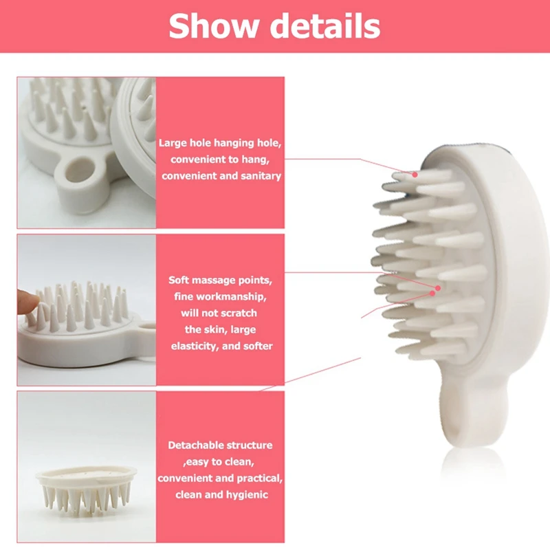 습식 및 건식 수동 두피 마사지 샴푸 브러시, 2X 두피 마사지 브러시, 각질 제거 및 비듬 제거 가능