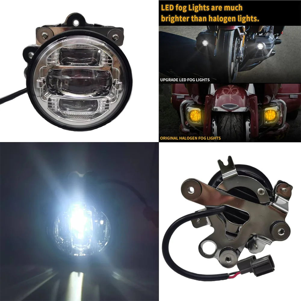 Motorcycle Headlight Fog lights Led Auxiliary Driving Light 54W For Honda Gold Wing GL1800 GL 1800 2002-2017 Moto Fog Lamp.