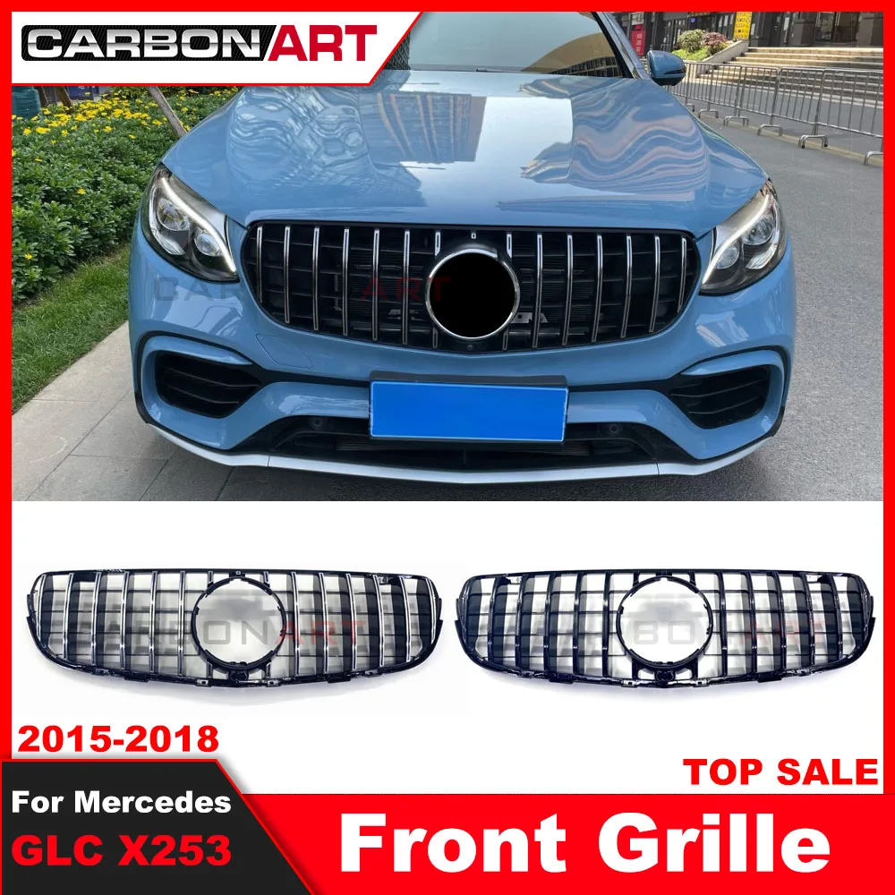 2016-2019 GLC X253 GT Grille Front Racing Mesh Grill for Mercedez w253 X253 grille GLC200 GLC250 GLC300 GlC450 Sport Version