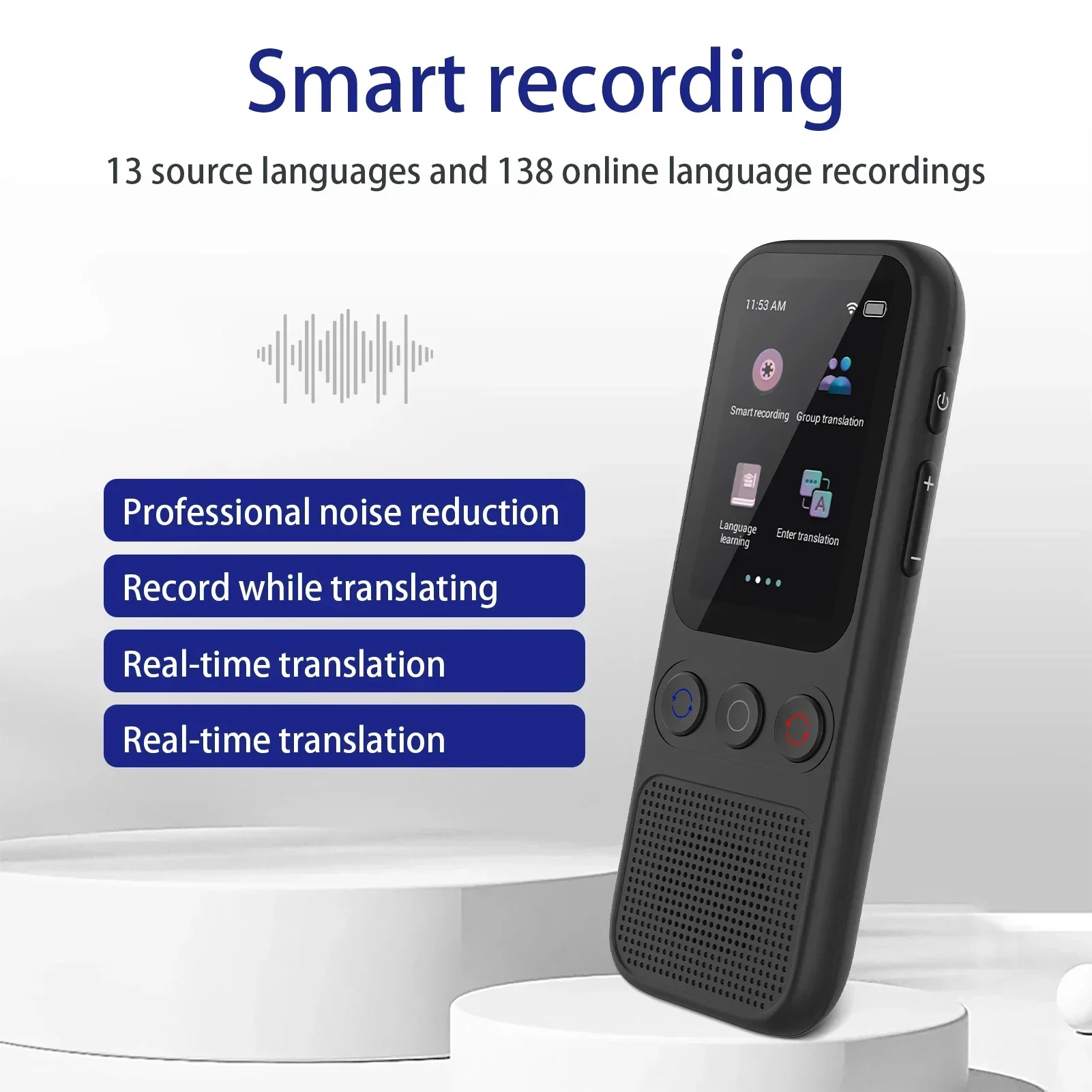 S80 Language AI Translator Device, traduction en 138 langues, interprétation simultanée, traduction vocale, 17 hors ligne