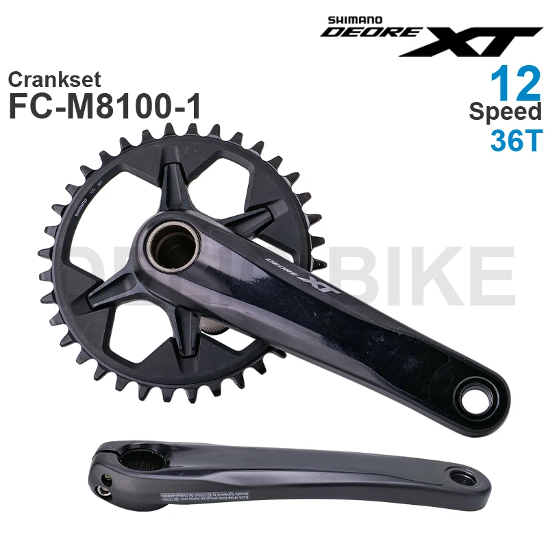 SHIMANO DEORE XT M8100 12 Speed Crankset FC-M8100-1 FC-M8120-1 30T 32T 34T 170mm 175mm Original parts