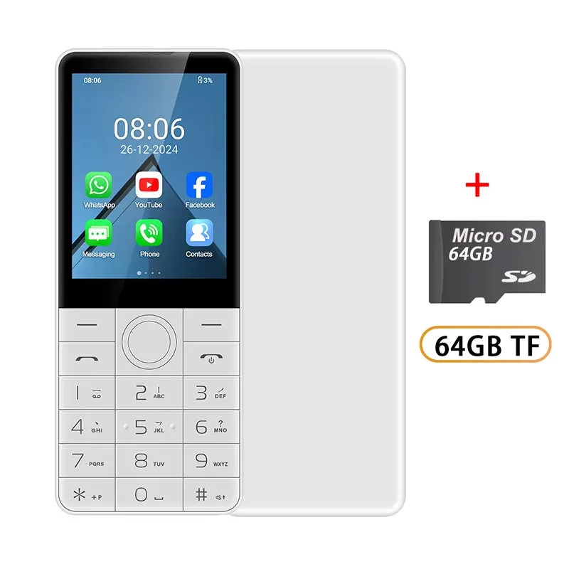 DOOV R77 4G Inteligentny Telefon Komórkowy z Klawiaturą Dotykową Android Bez Kamery 3GB+32GB Możliwość Dodania Kartki Pamięci 64GB Bateria 2100mAh Ekran 2.8“ Smartphone z Klawiaturą — zdjęcie produktu 8