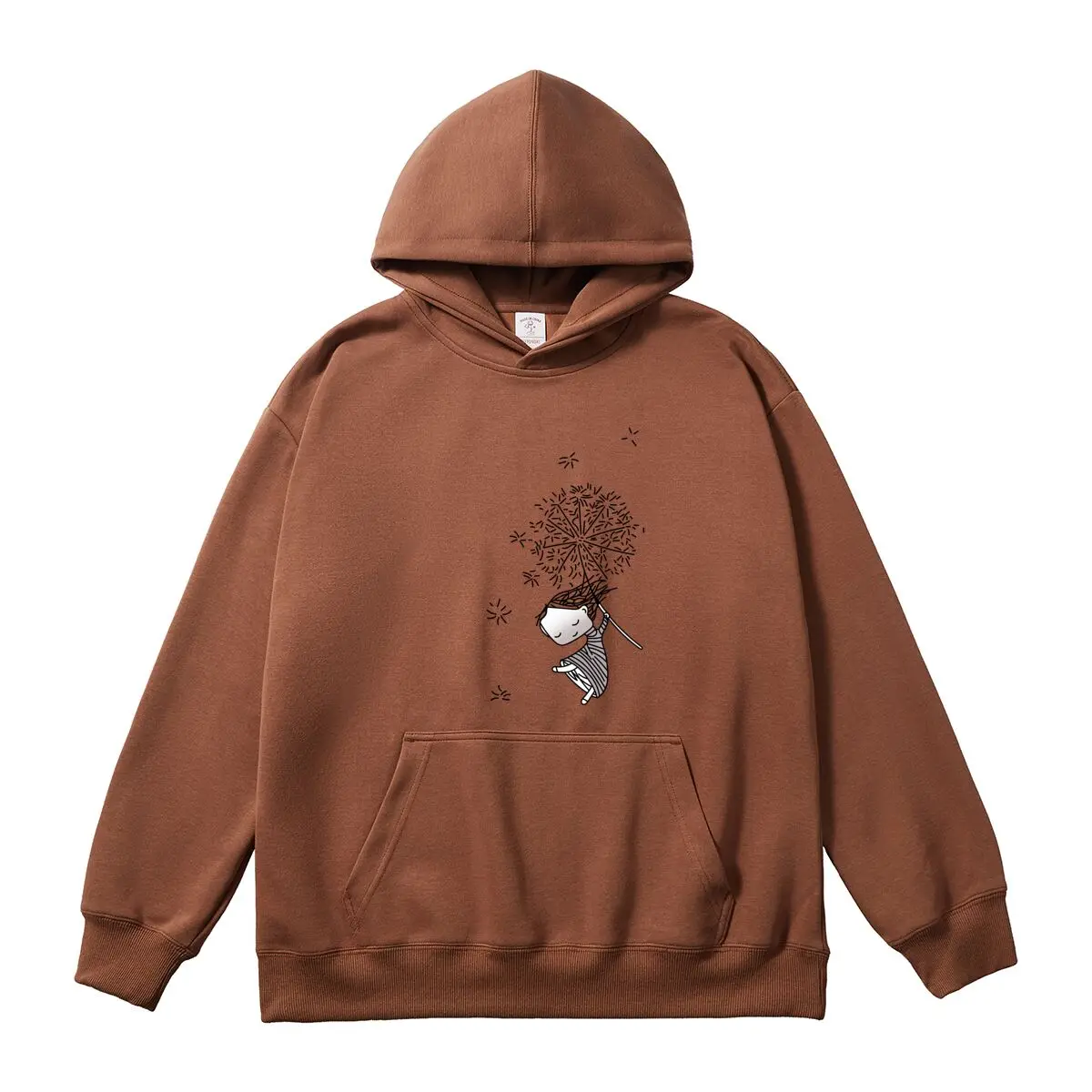Women Hoodies Oversized Cartoon Girl Dandelion Printed Sweatshirt Female Classic Hooded Pullover Autumn Thick Sportswear