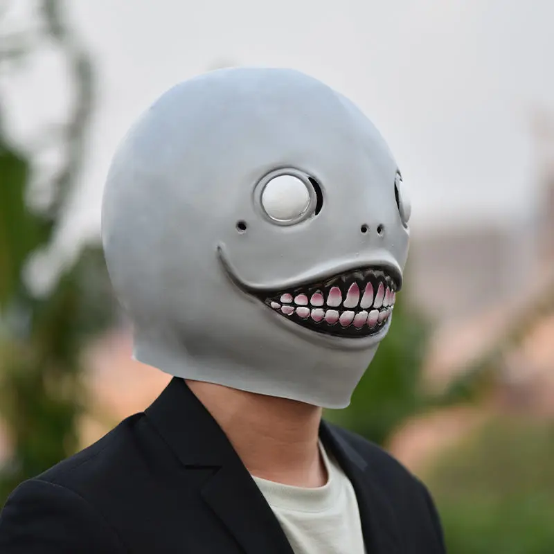 

Cosplay Accessories Neil Mechanical Era Emil Mask Halloween Latex Headset Game Character Dress Up Headwear Mask Costume Props