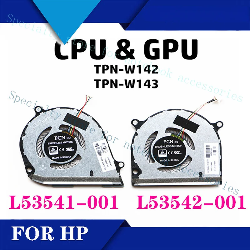 

A+ A+НОВЫЙ Вентилятор CPU&GPU для HP 15-DR 15-DR0004TX TPN-W142 W143 L53541-001 L53542-001