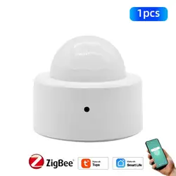 Tuya Zigbee Mini Smart PIR Motion Detector Human Body Infrared Sensor Tuya App Remote Control Smart Life Zigbee Gateway Need