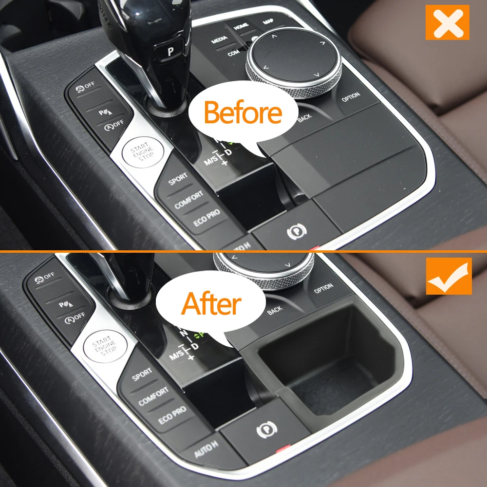Central Console Gear Lever Modified Storage Box For BMW 2 3 4 Series Z4 X3 X4 X5 X6 F40 F44 G20 G26 G29 G01 G02 G05 G07 G08 - view 6