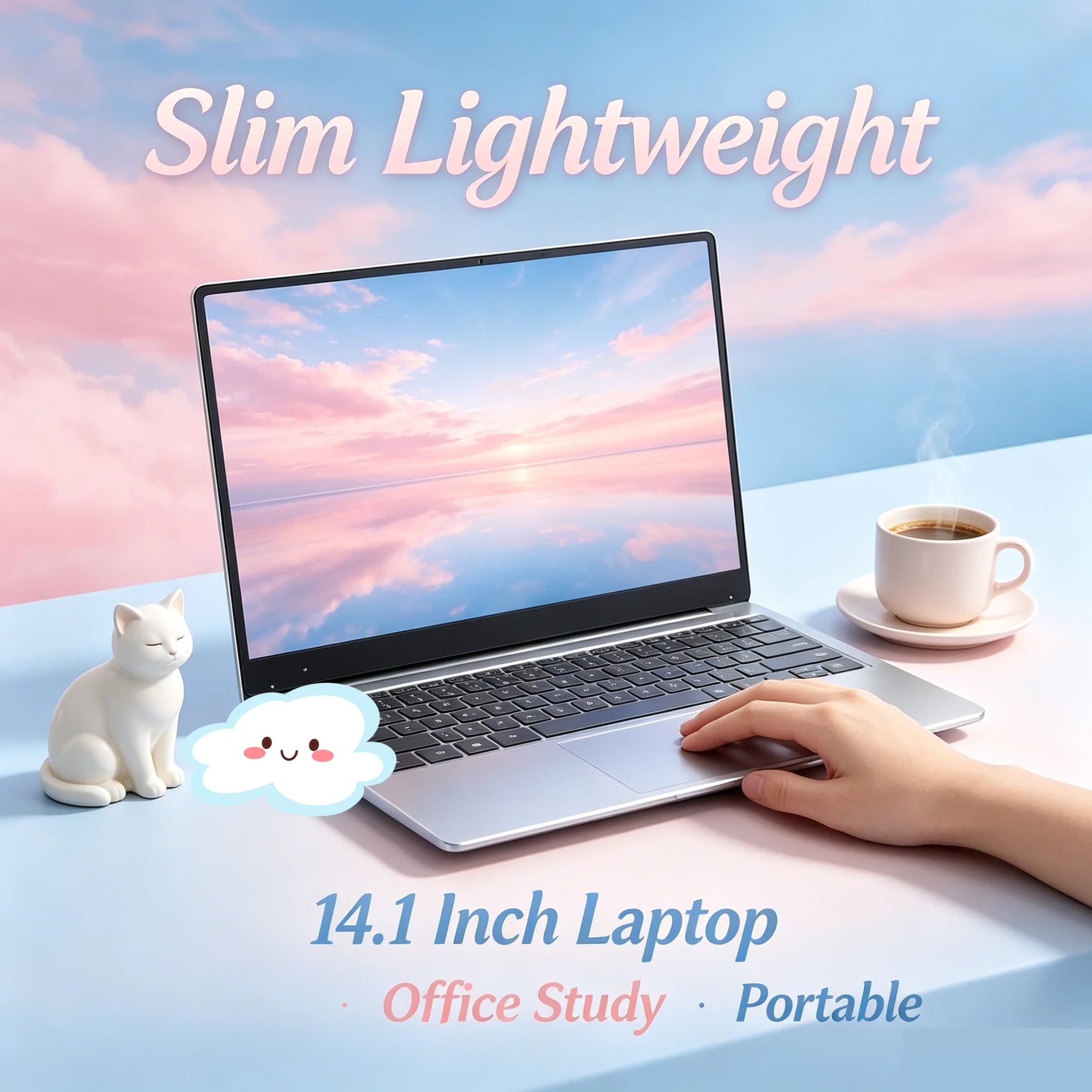 Laptop Slim de Alto Desempenho Intel I9-9900 com Grande Memória RAM e SSD Rápido para Uso Diário no Escritório, Laptop Ultra Slim de 14.1 Polegadas