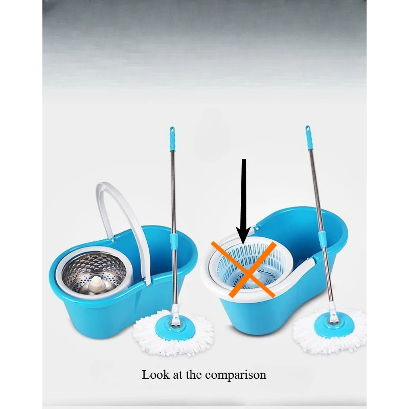 

Две насадки для швабры, оригинальная высококачественная волшебная микрофибра на 360°, вращающаяся чистка, сухая, влажная, плоская швабра, ведро, вращающаяся швабра