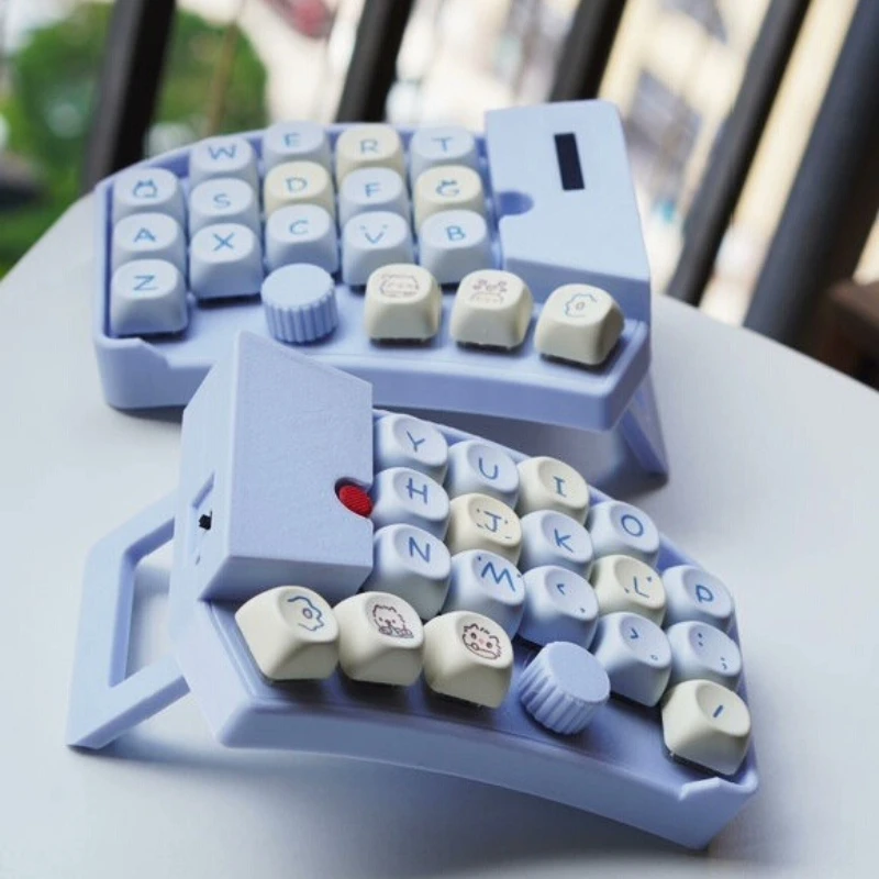 Pskeeb5 Little Red Dot chocV2 Switch 3X5 Split Mechanical Keyboard Custom Wireless Bluetooth Hot-swap VIAL DIY Portable Folding