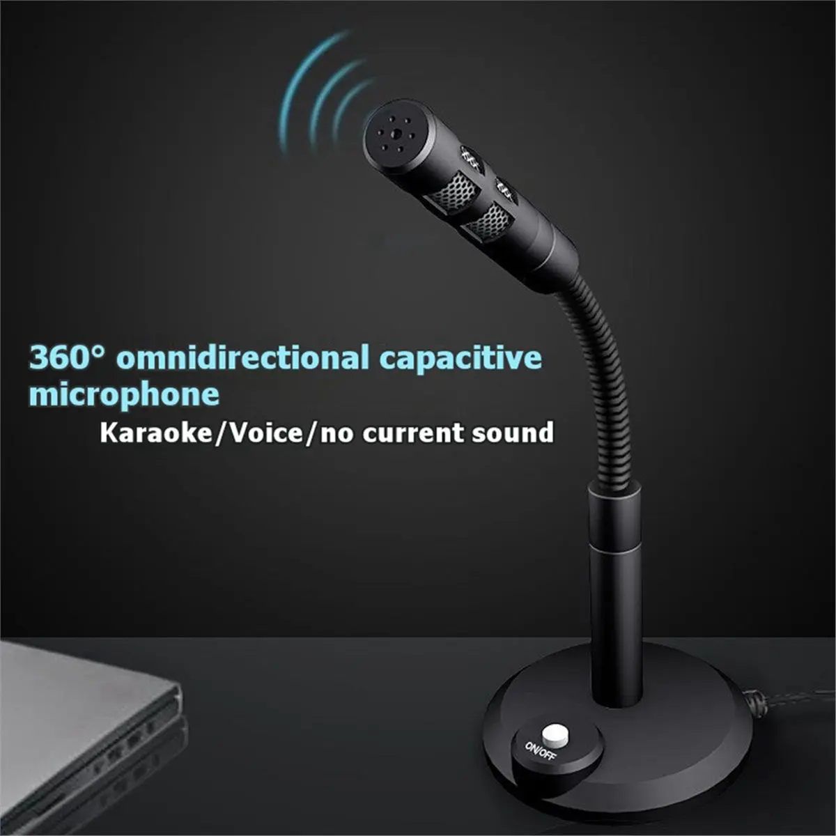 NEW FACTORY~USB Desktop Microphone Omnidirectional PC Laptop Computer Mic for Computer Gaming Recording Chatting Singing Meeting