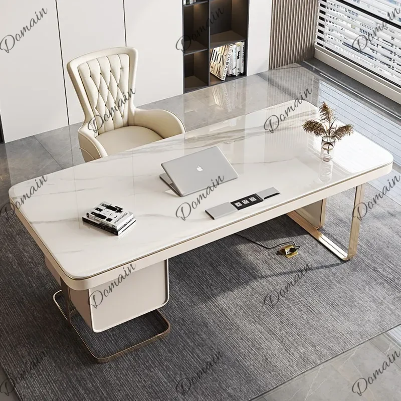 Office Use Light luxury rock slab desk modern simple home study writing desk desk