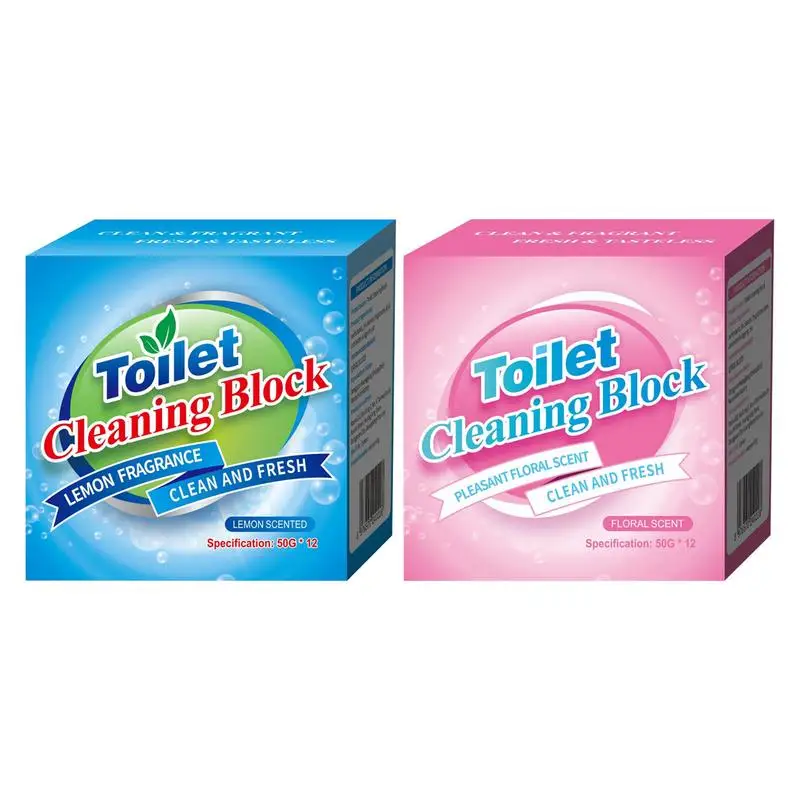 Automatic Toilet Bowl Cleaner Scented Automatic Toilet Cleaning Blocks 12X Household Toilet Cleaner Toilet Bowl Cleaning Tablet