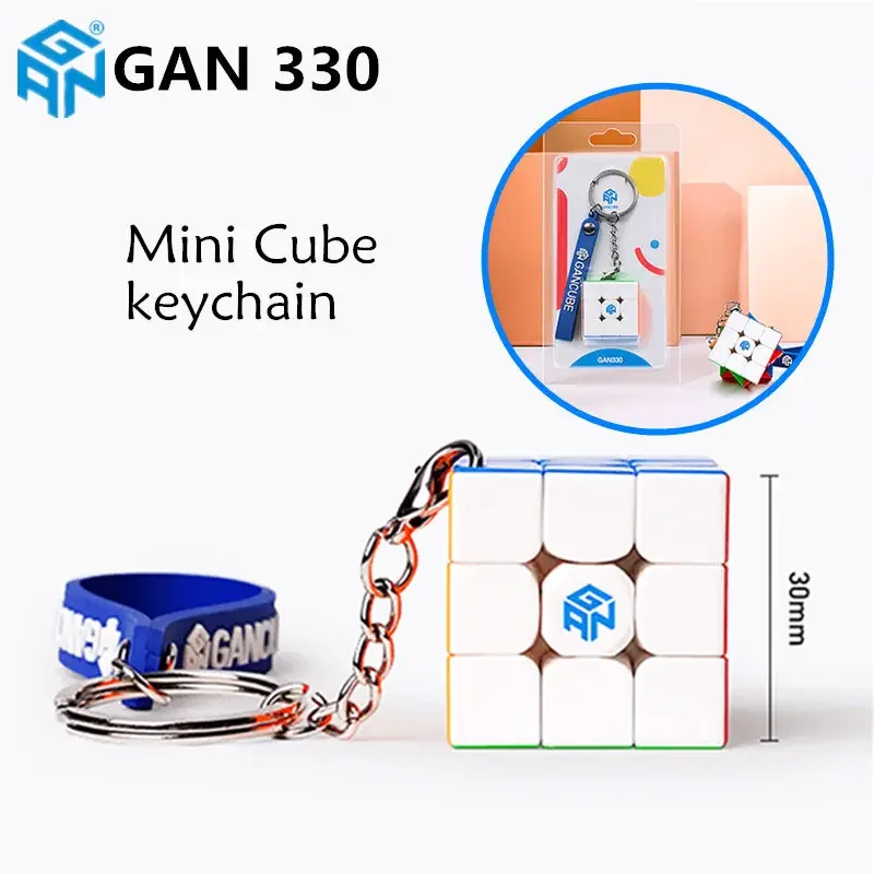 GAN 330 brelok Cube Gan330 Mini brelok magiczna prędkość Gan 3X3 kostka Stickerless Gans Puzzle kostka kieszonkowa zabawki typu Fidget