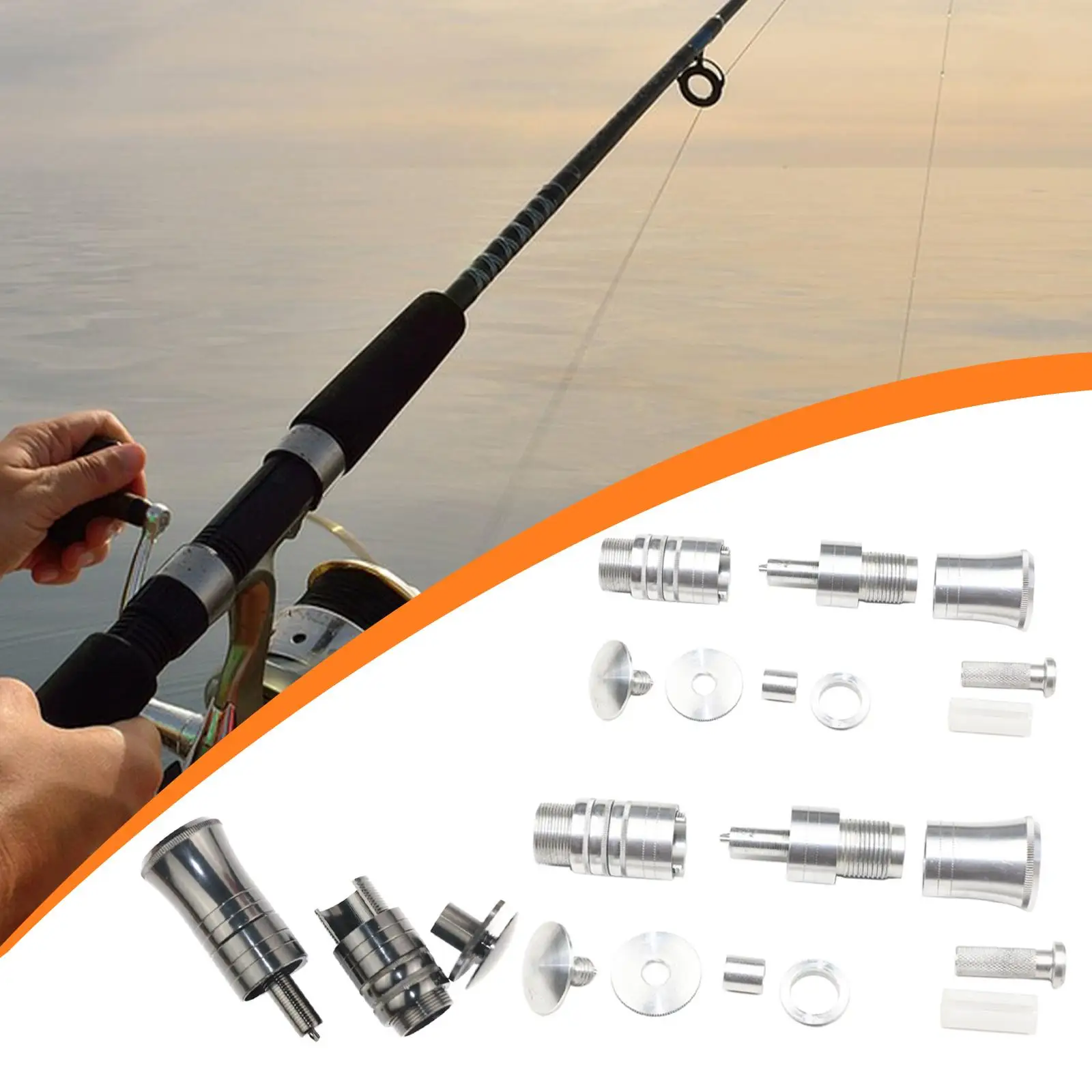 مقعد بكرة الصيد DIY، ملحقات قصبة الصيد DIY، معدنية، احترافية