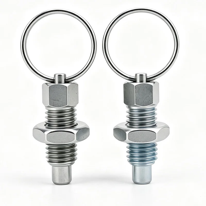 Spring Positioning Lock Pin Pull Ring Knob Plunger Hand Indexing M6 M8 M10 M12 M16