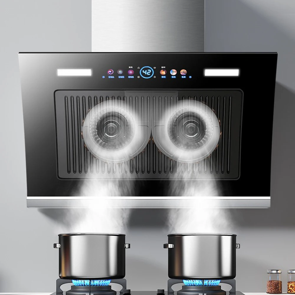 وظيفة جديدة محرك مزدوج شفاط المطبخ شفط قوي المطبخ شفط الدخان كامبانا Extractora De Cocina Hotte