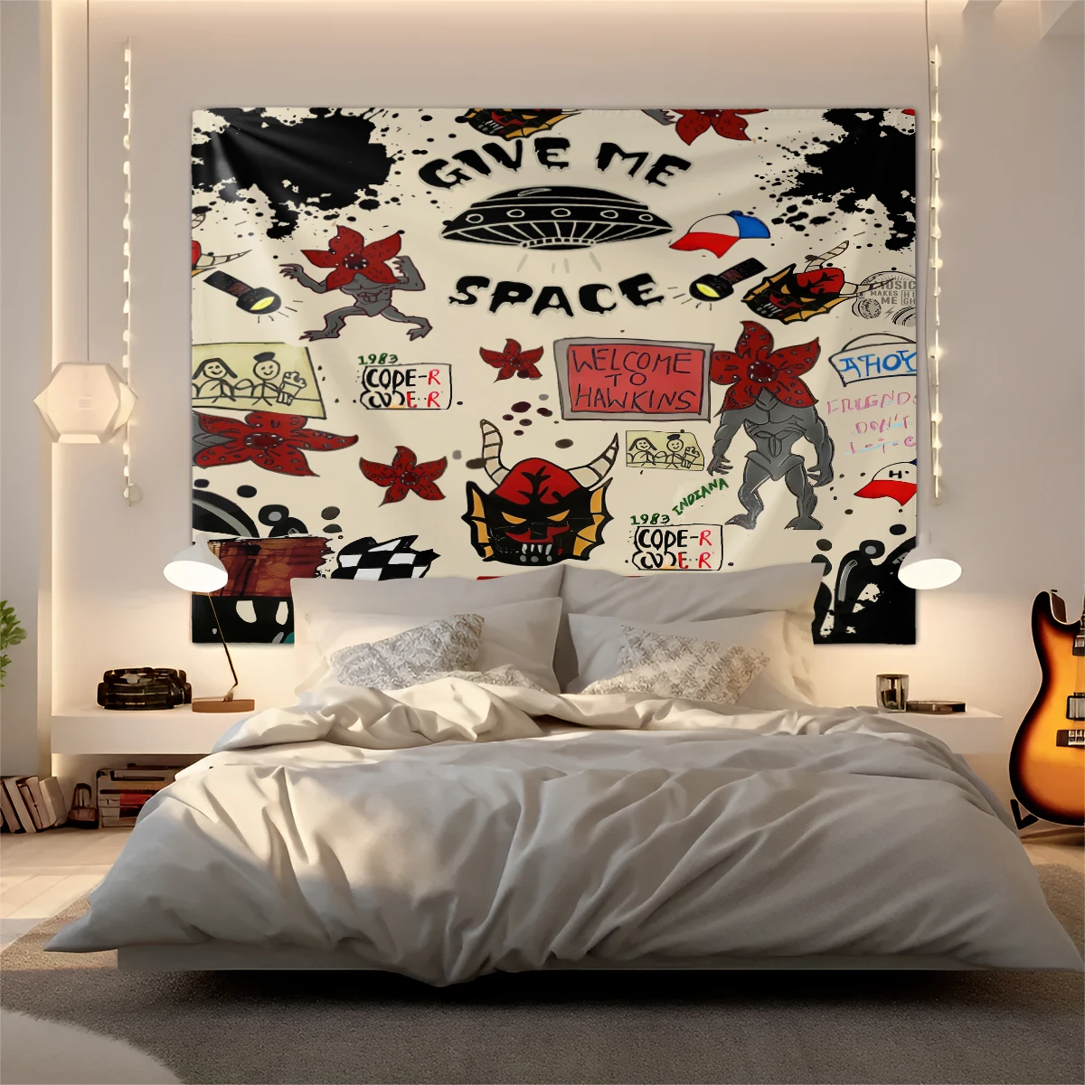 

Модный и многофункциональный гобелен с 3D-печатью в стиле фильмов ужасов, подходит для спален, гостиных, коридоров, вечеринок