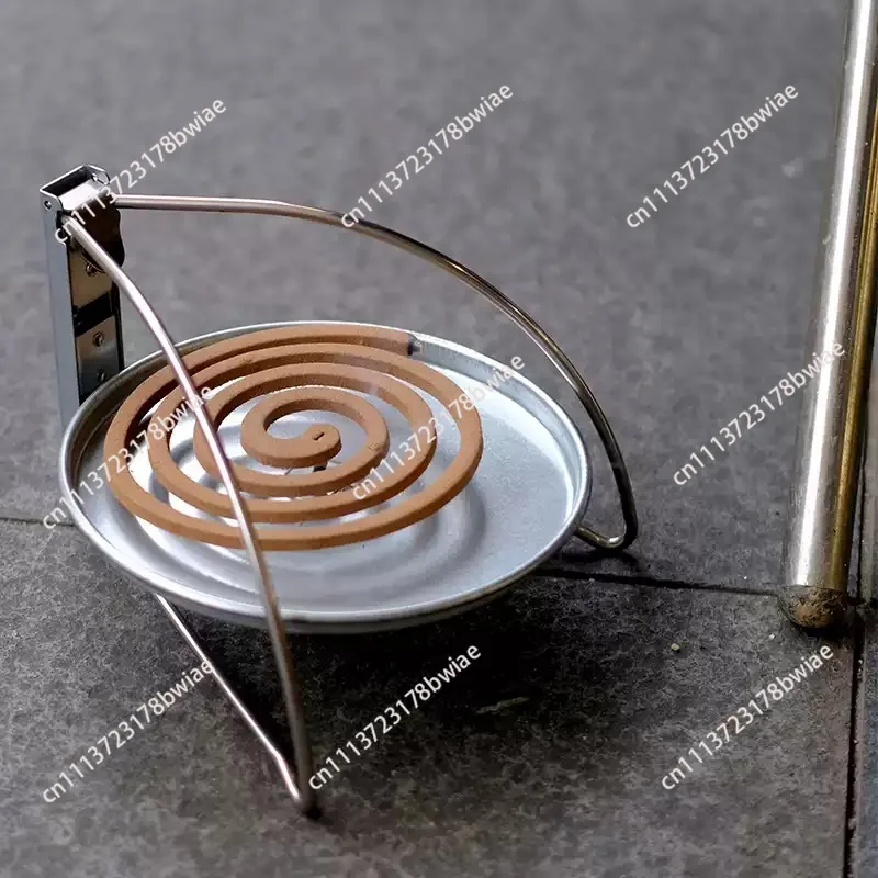 Stainl Steel Mosquito Coil Tray Cam Outdoor Portable Tray Staable Metal Storage Organizer