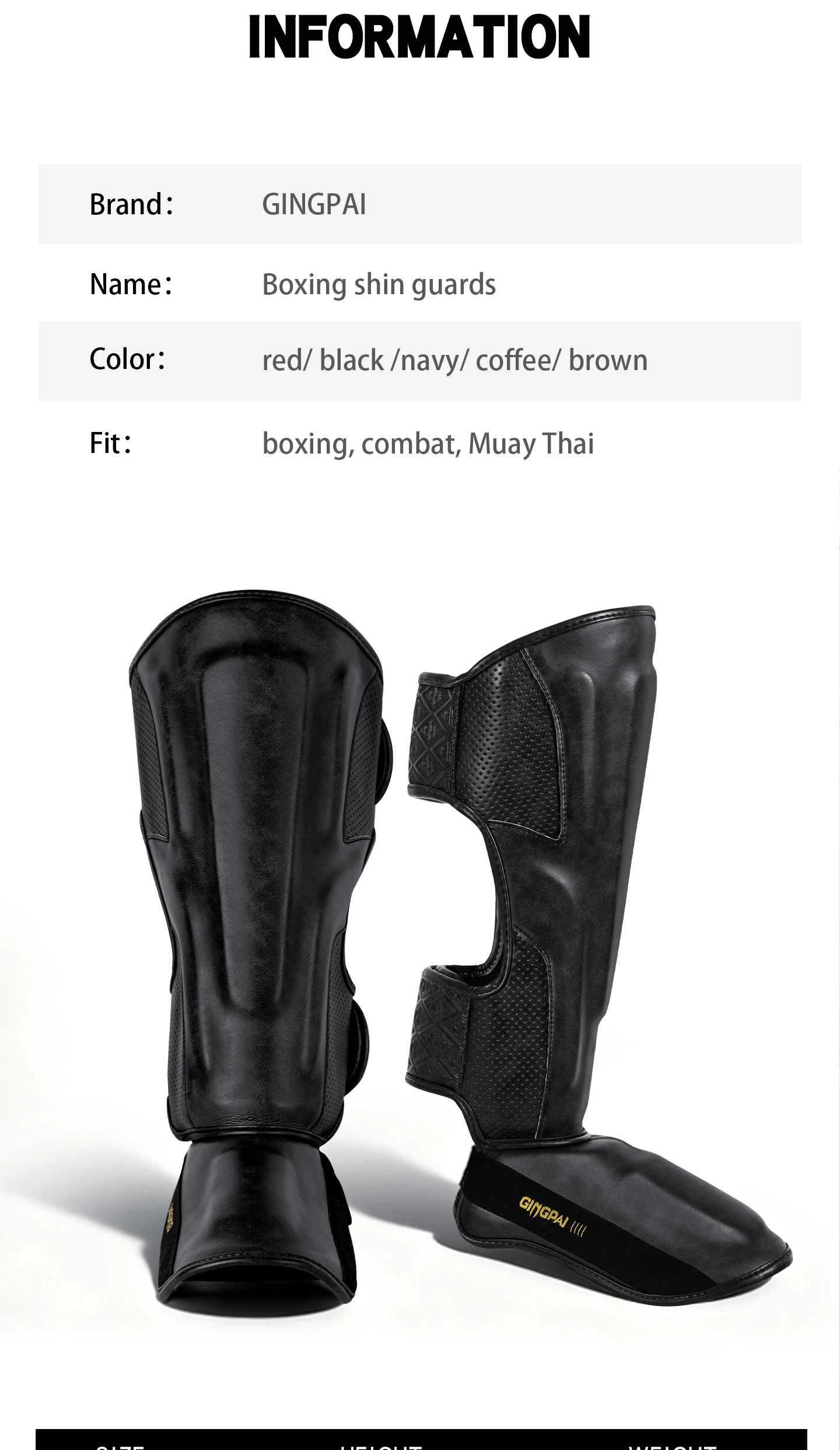 Neue Kickbox- und Box-Schienbeinschoner, Muay Thai Kampfsport-Sanda-Wushu-Beinschutz, Taekwondo-Knöchelschoner für Erwachsene und Kinder – Detail 4