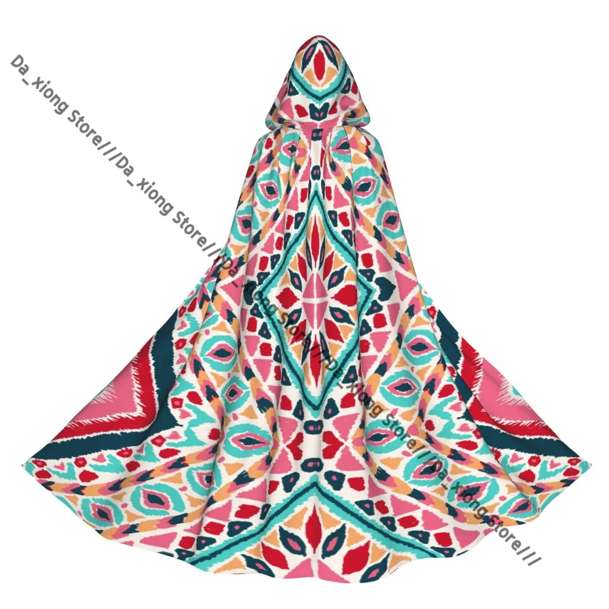 

Унисекс плащ на Хэллоуин с ацтекским узором накидка с капюшоном средневековый костюм ведьмы Викка вампир