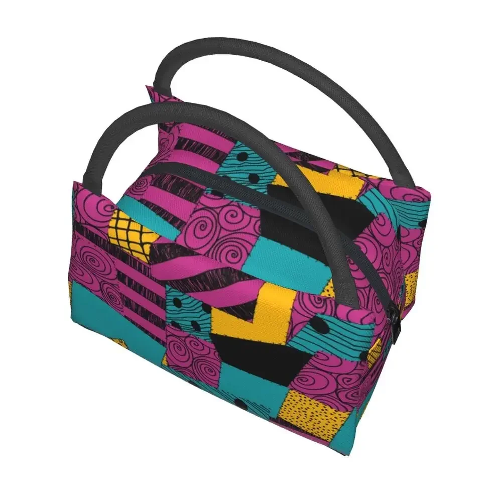 Sally Ragdoll Dress Thermal Insulated Lunch Bag Women Tim Burton Halloween Skull Resuable Lunch Container Storage Meal Food Box