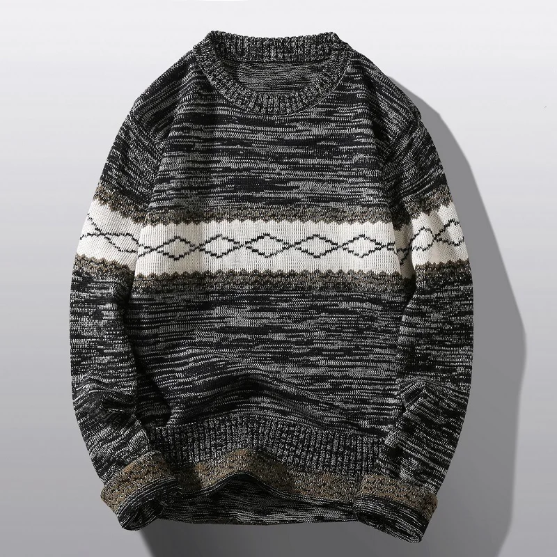 Men's Winter Faion Knitted Sweater  Slim Fit Pullover Youthful Energy Sle Long Sve round Ne Other Material 00%
