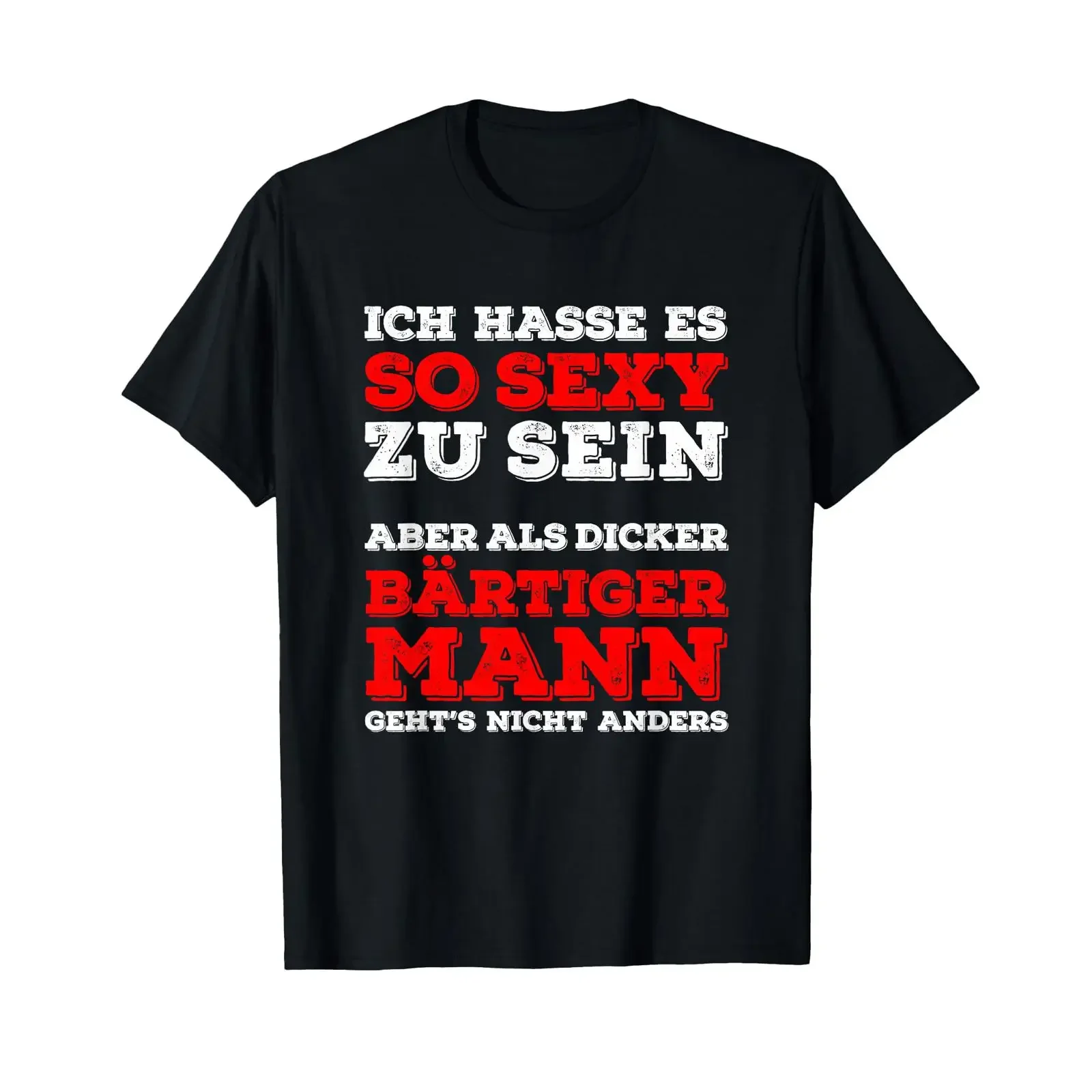 Men's Sexy Thick Bear Man Funny Saying Beard T Shirt vintage Washed graphic Stretched Soft streetwear homme Versatile