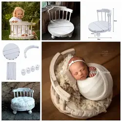 New children's photography props round leg wooden chair old chair newborn photography props children photo props