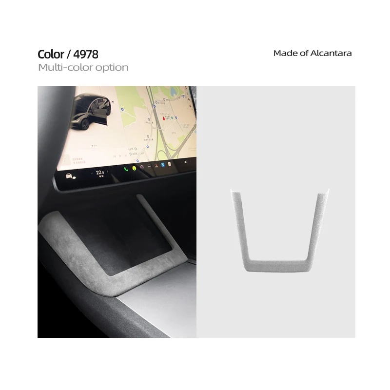 For New Model3 Highland 2024 Wireless Charging U-shaped Edge Wrapping Central Control Decorative Protective Cover Accessories