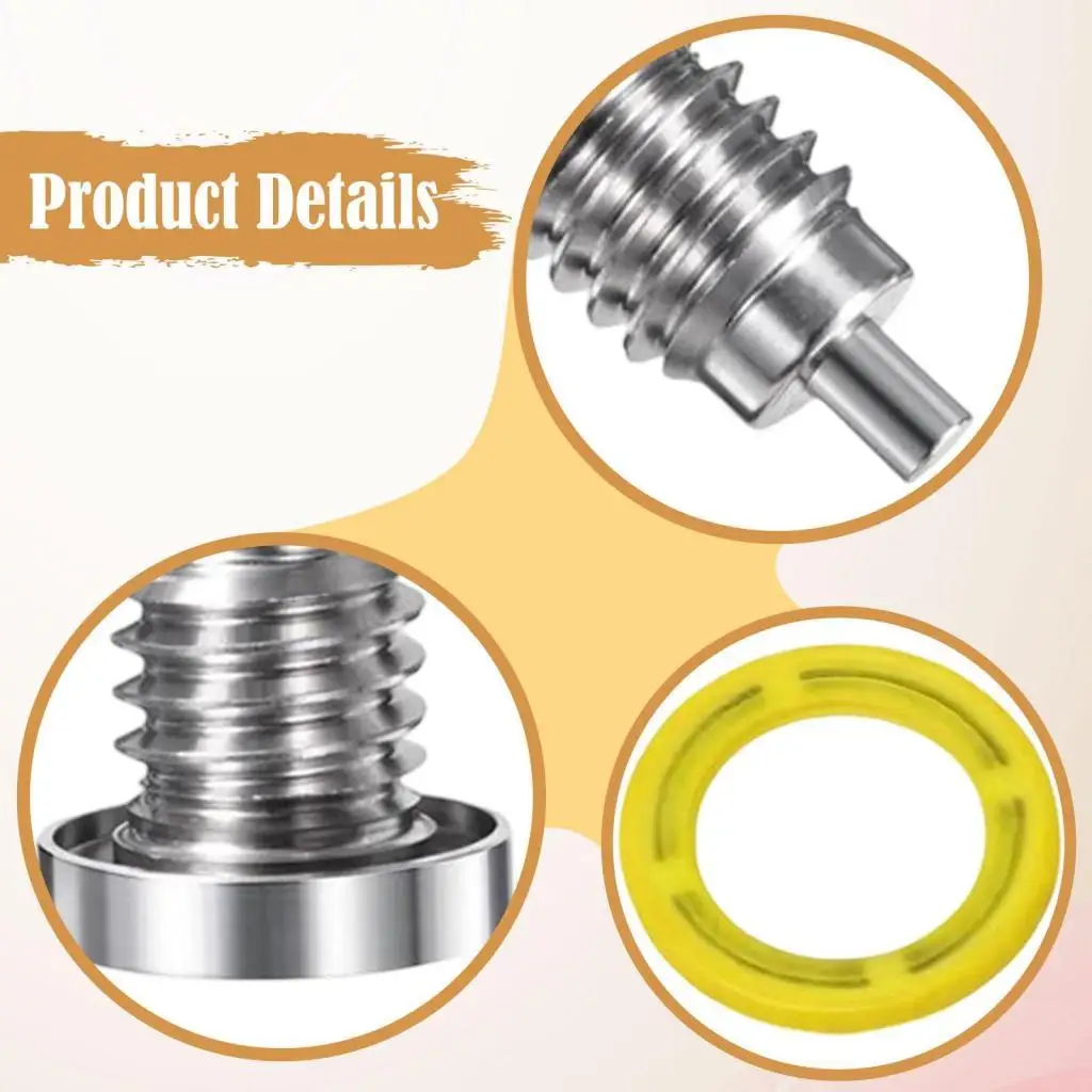 Premium Metal Gear Case Drain Plug Magnetic Screw Seal Kit for Out Board Marine Engine Parts