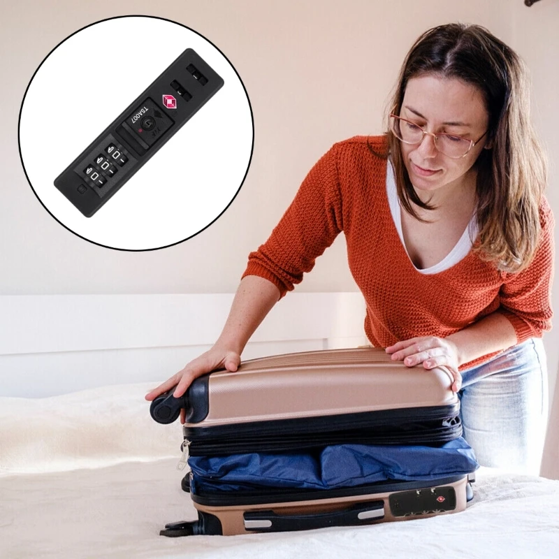 Travel Bag Luggage Lock for Suitcases Embedded Anti Theft Combination Lock 3 Digit Number Password Lock Replacement