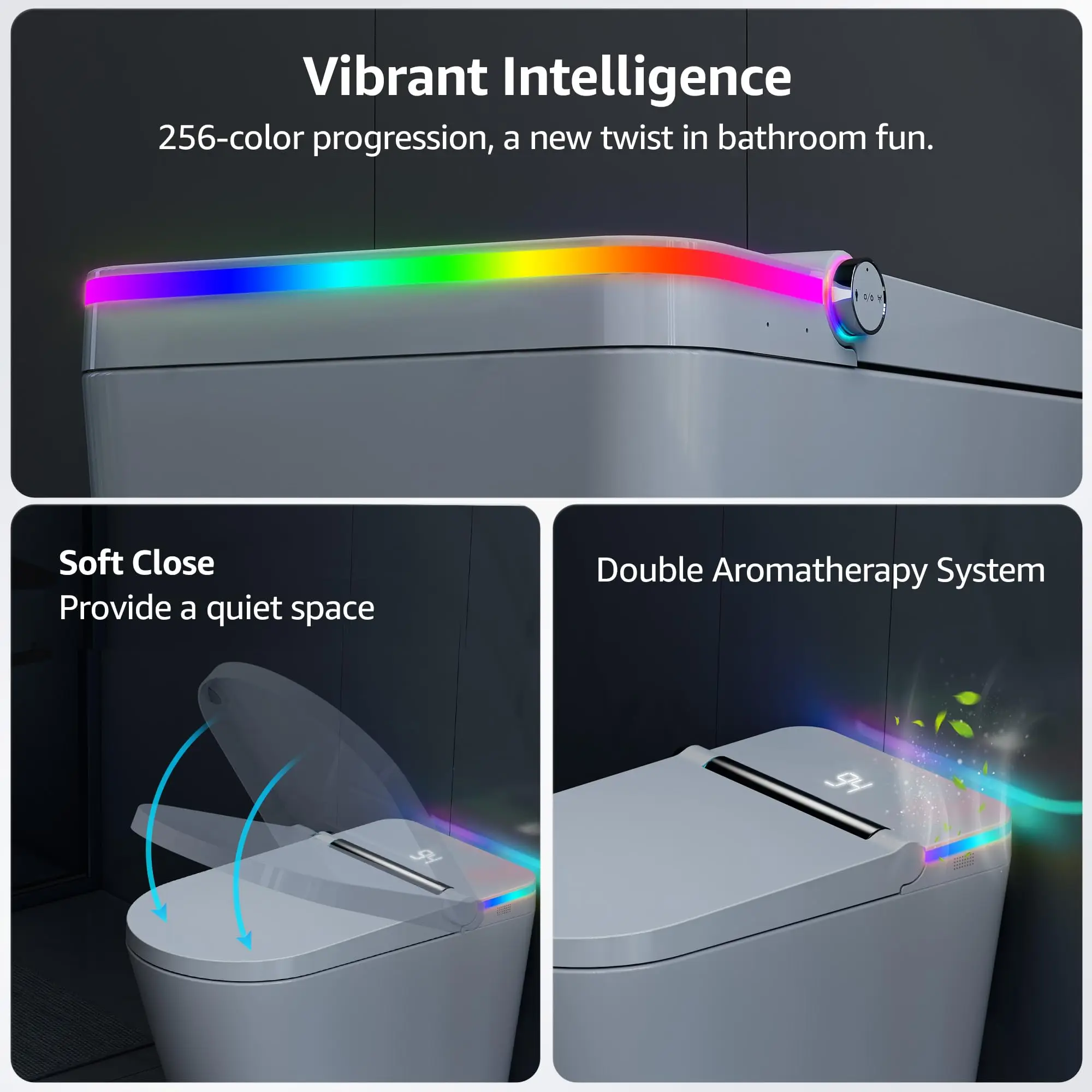 Fully Automatic Smart Toilet Digital Toilet Seat Smart Washlet Flush-Type Smart Toilet Suitable for Bathrooms