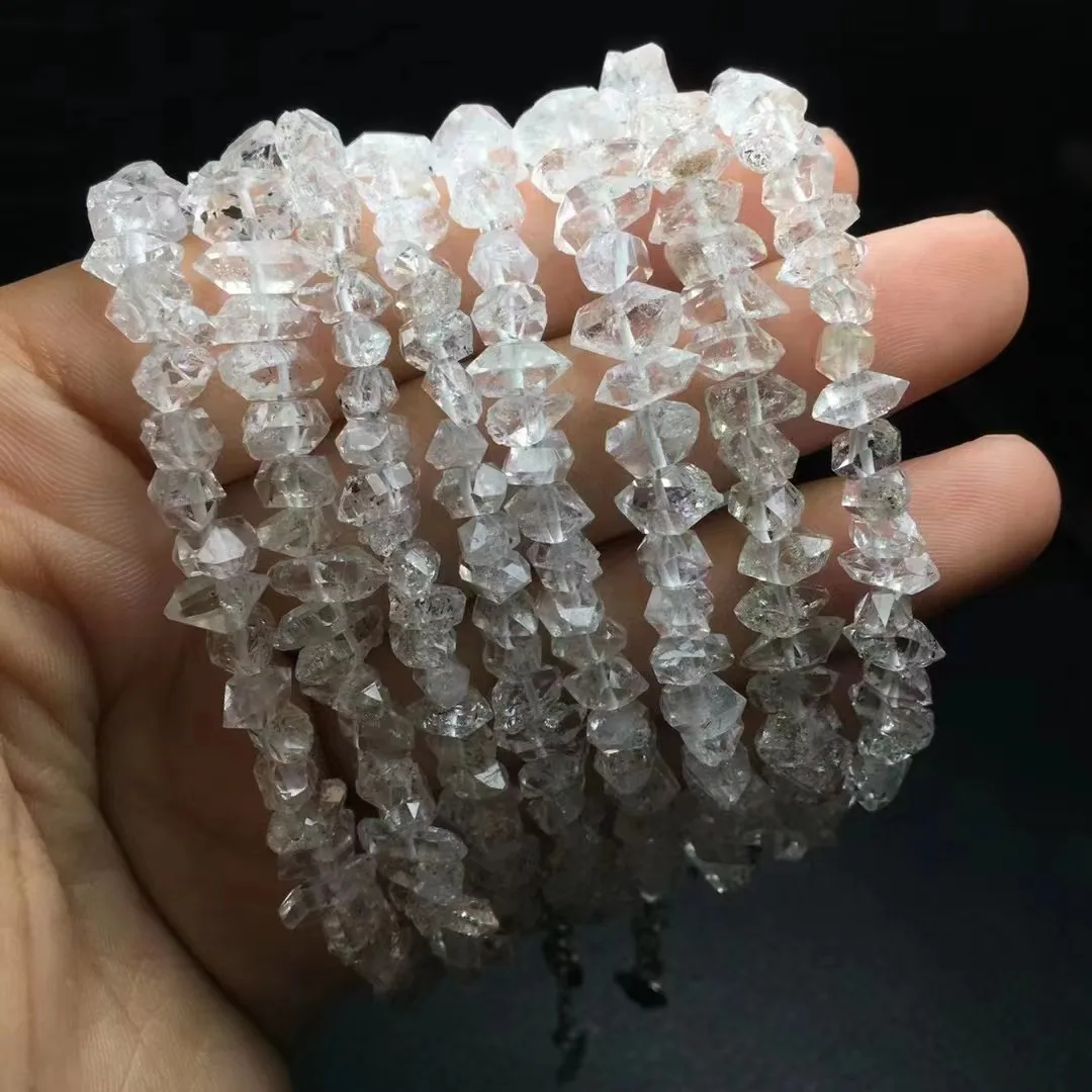 Unit One Bracelet Hot Selling Natural Herkimer Diamond Crystal Healing Gravel Bracelet Special For Jewelry Gift