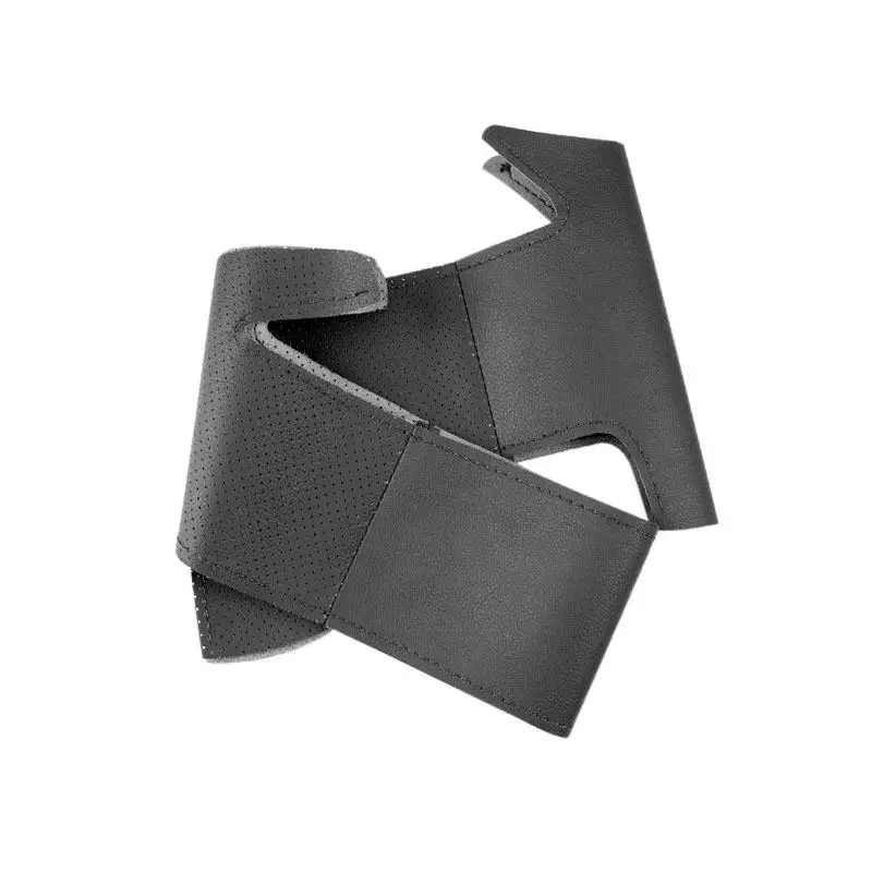 For Toyota Corolla 2006-2010 Matrix 2009 Auris 2007-2009 Hand Stitched Perforated Leather Car Steering Wheel Cover Trim Black
