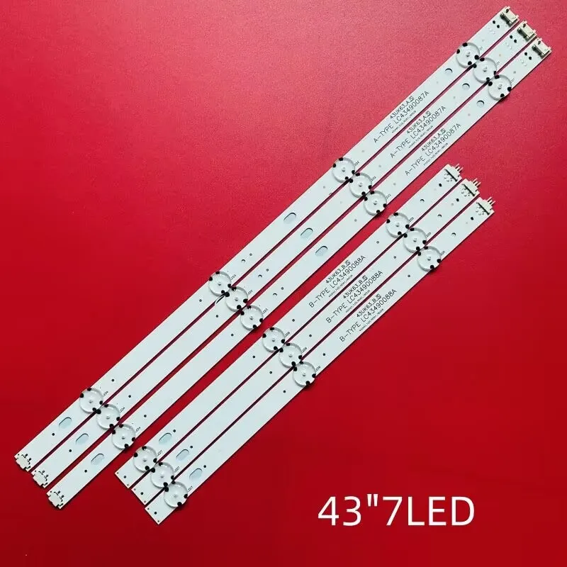 

New LED Strip For 43UK63_7LED_REV0.1 LC43490087A LC43490088A 43UJ6300 43UJ6307 43UJ6309 43UJ6500 43UJ6560 HC430DGG-SLTL2-9131