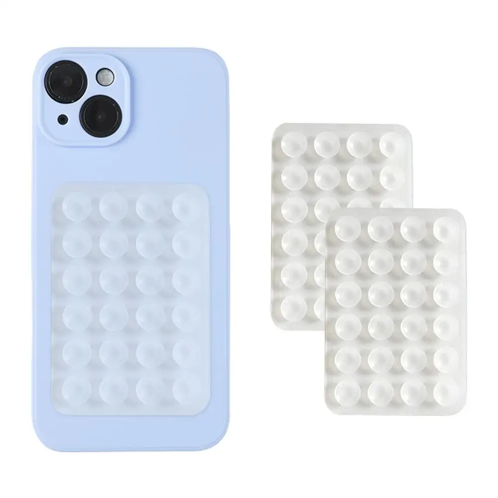 Transparent Backed Silicone Suction Pad For Phone Fixture Suction Cup Backed Adhesive Silicone Rubber Sucker Pad Phone Holder