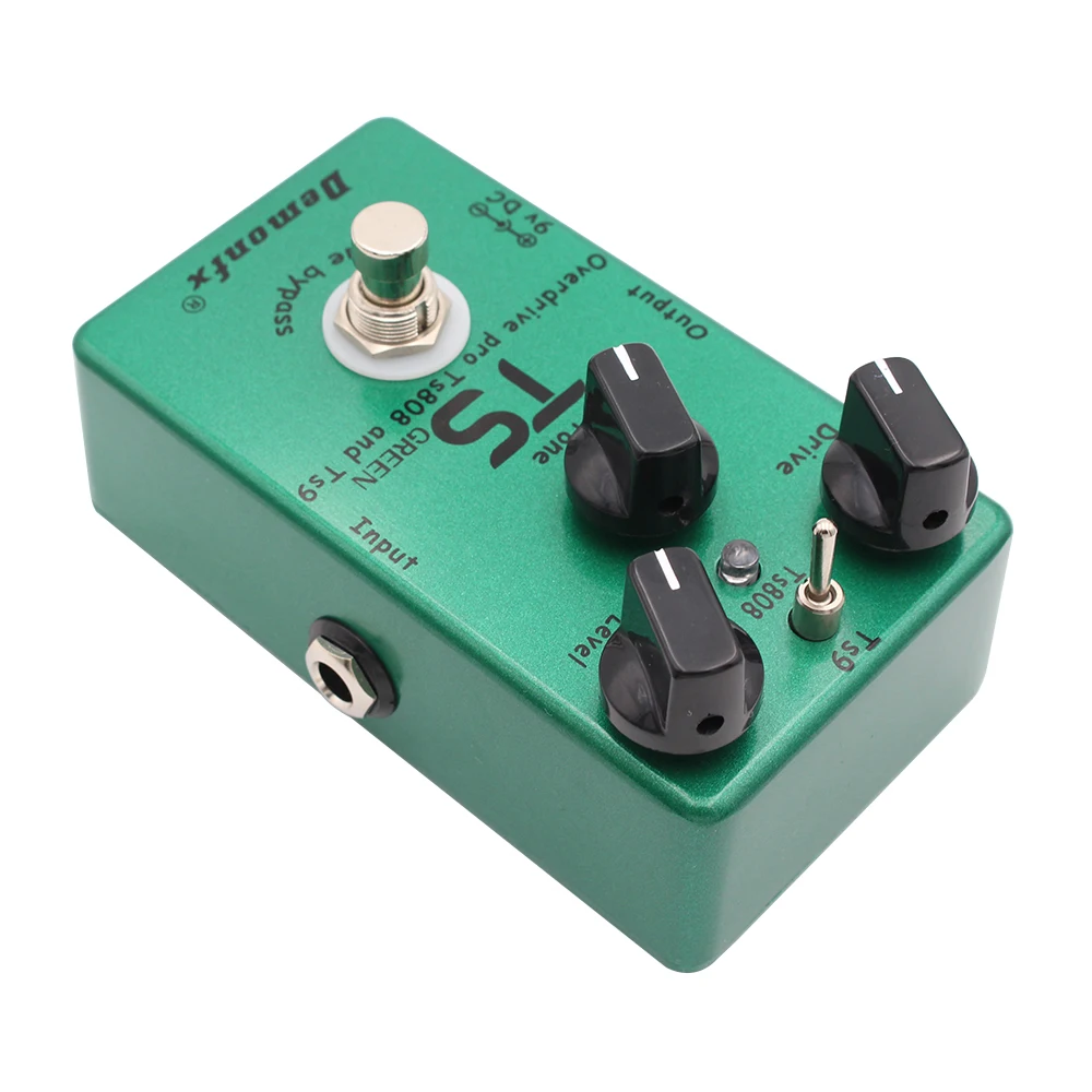 Demonfx-Pedal de efecto de guitarra verde TS, combinación TS9 y TS808, potenciador Overdrive con True Bypass, Nueva Versión