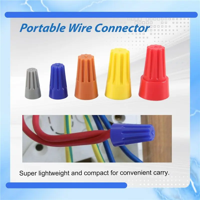 AB11-50Pcs Wire Nuts Wire Caps Electrical Wire Connectors For 10-22AWG Gauge Wire Electric Connectors For Wiring Twist Nuts